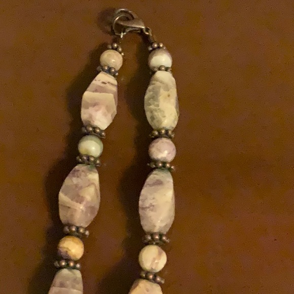 Lavender Stone Necklace and earrings - Picture 4 of 6